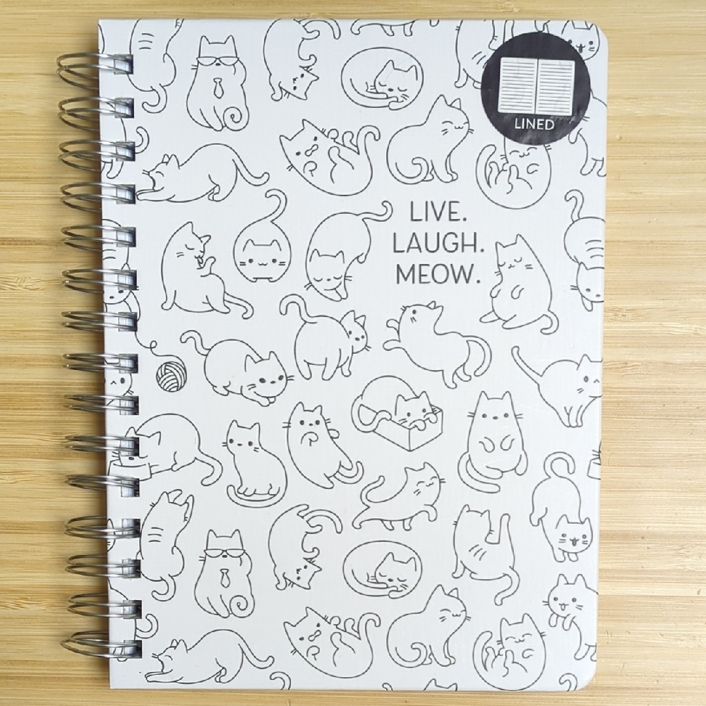 Cat Themed Spiral Bound Notebook